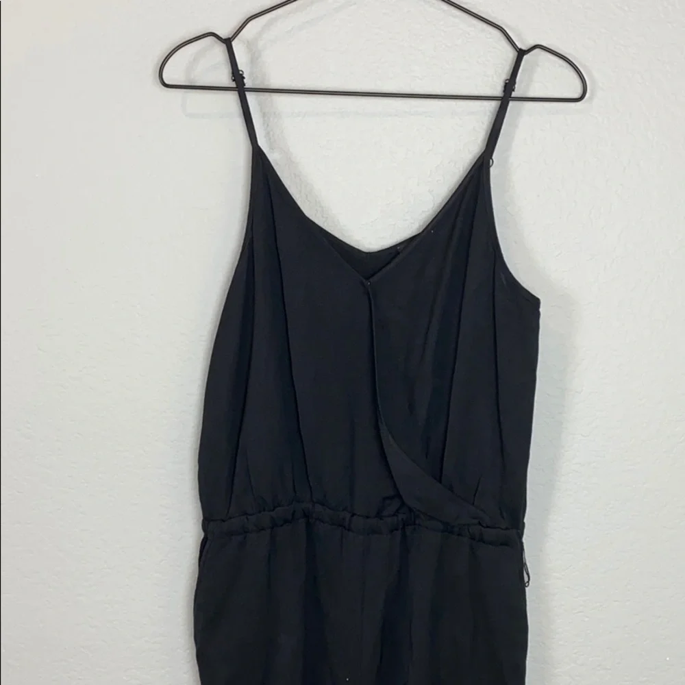 Loft surplice front black jumpsuit - Picture 3 of 12